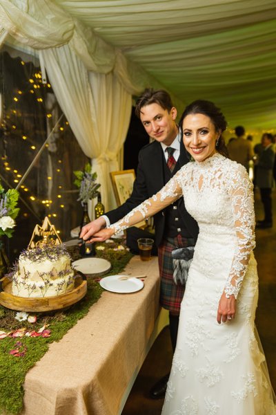 Cake cutting marquee Pollok House