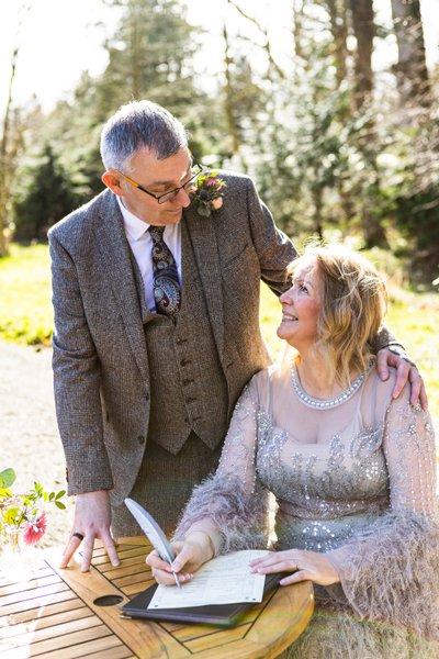 Glenapp Castle small wedding - couple photograph