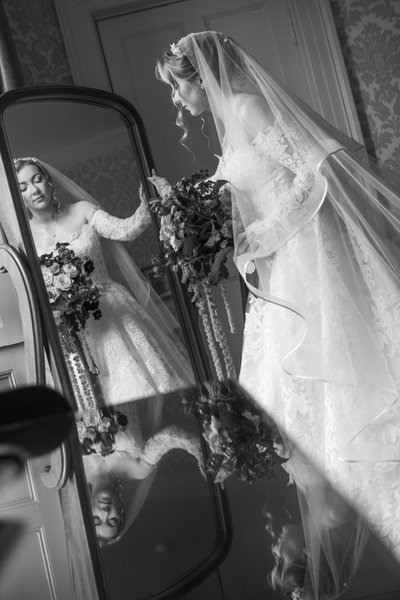 Blairquhan Castle Bride Mirror | Ayrshire Wedding