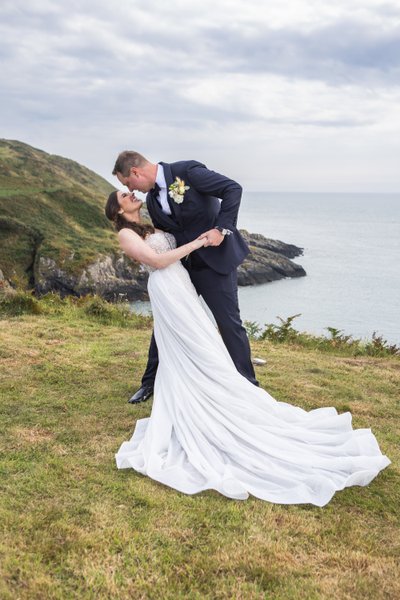 Bride and Groom at Dunskey Estate Portpatrick