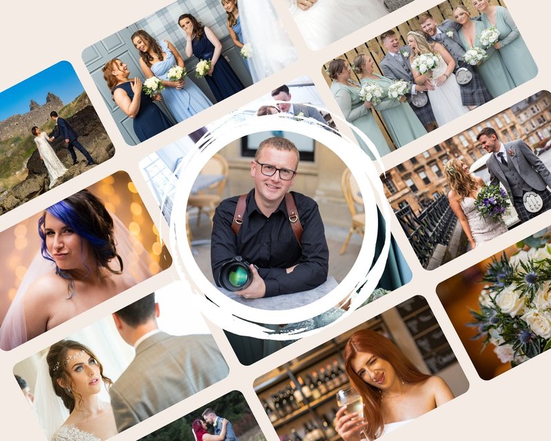 Scotland wedding photography collage by Derek Dunlop — Ayrshire wedding photographer