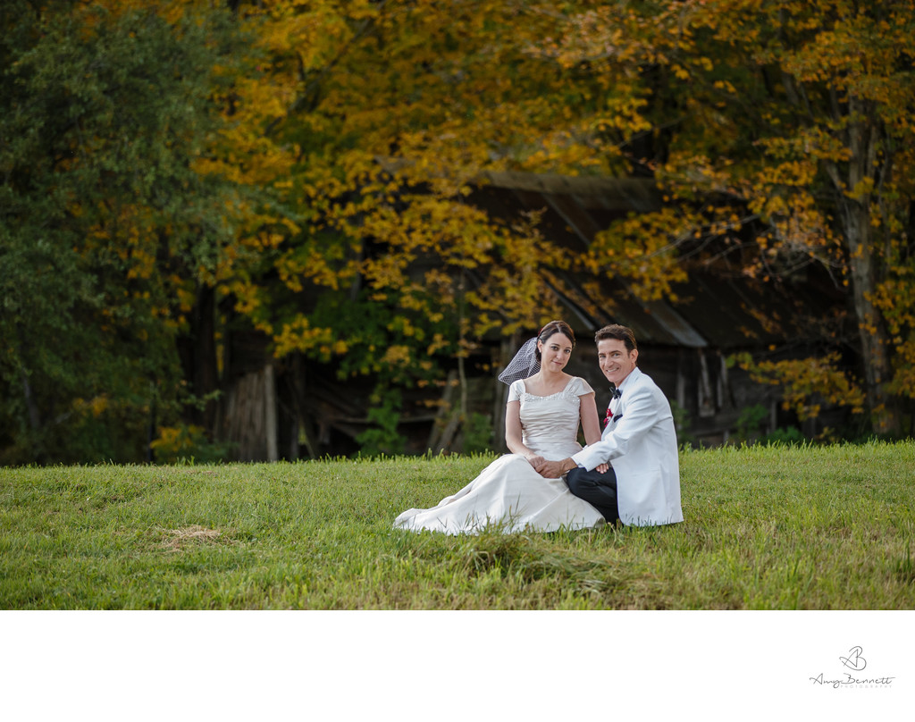 Vermont Elopement Photography in Fall Foliage