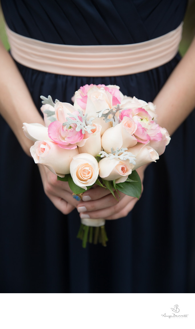 Vermont Wedding Flowers Blue Dress