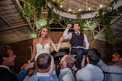 Horah in Gorgeous Vermont Wedding Tent