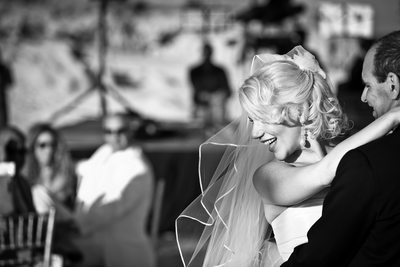 Black and White Blonde Bride