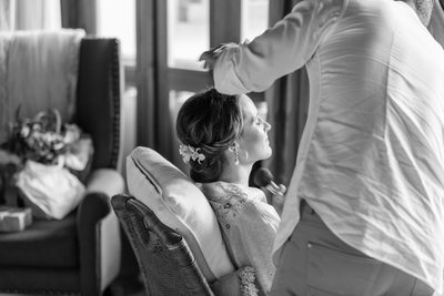 Black and White Bridal Makeup
