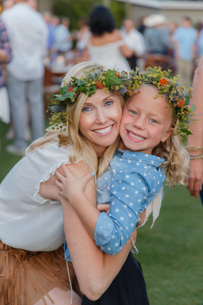 Mother Daughter Wedding Reception Flower Crowns