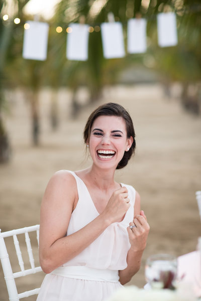 Delighted Bridesmaid at Cabo Reception