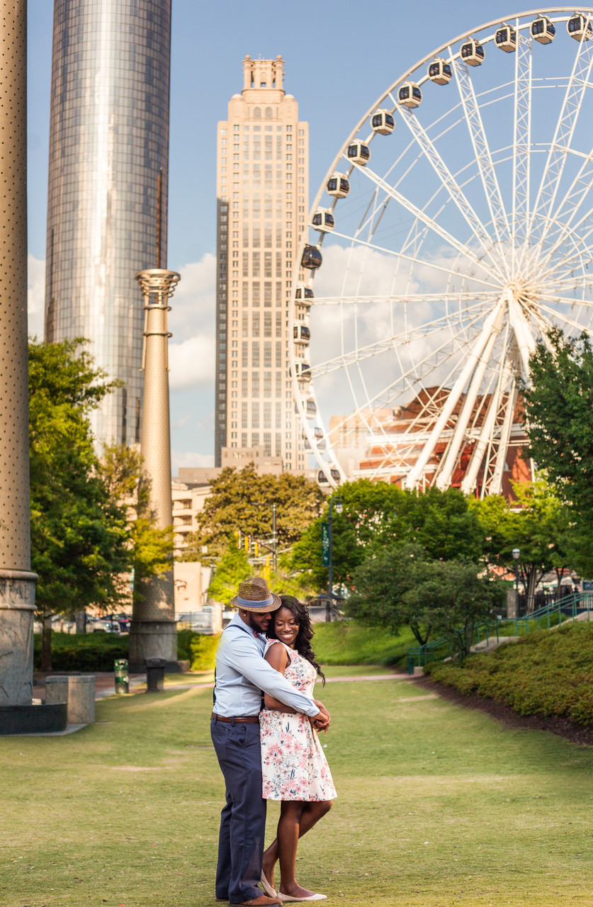 Atlanta Engagement Photography Centennial Olympic Park