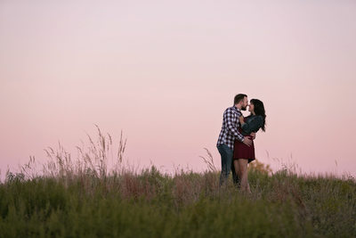 Engagement Photo of Couple at Sunset by Daniel Motta