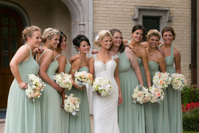 Dallas Candid Wedding Photograph of Bride & Bridesmaids
