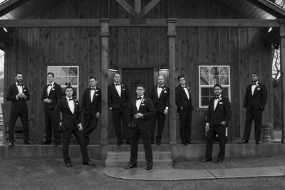 Wedding Photograph of Groomsmen at The Orchard 