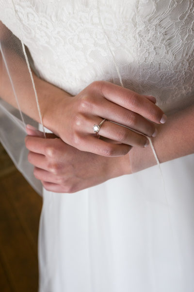 Wedding Photograph of Brides Ring and Veil in Azle