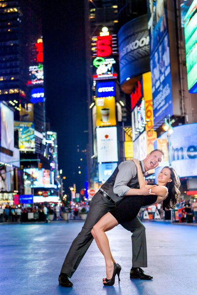 Times Square Engagement Photos