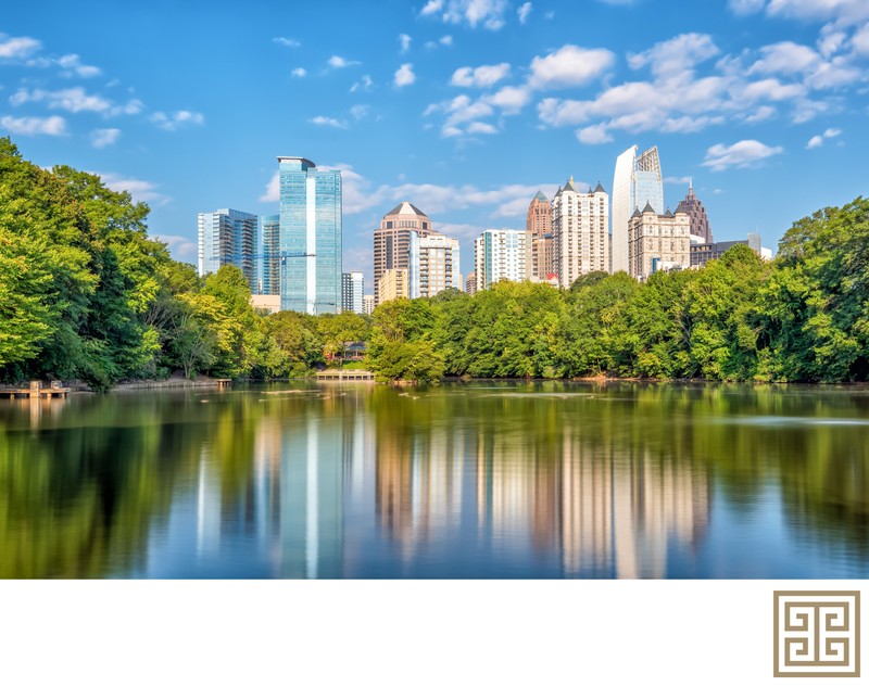 Atlanta Photography Midtown skyline from the park