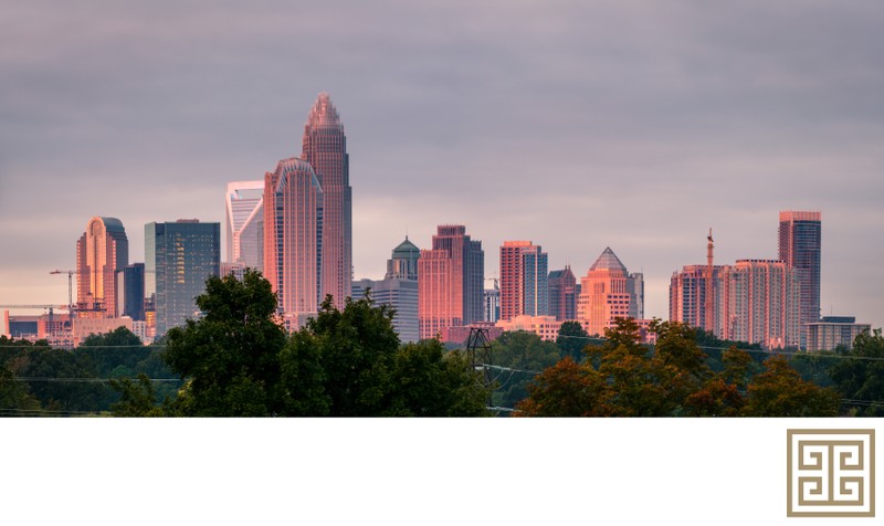 Charlotte Photography skyline at sunrise