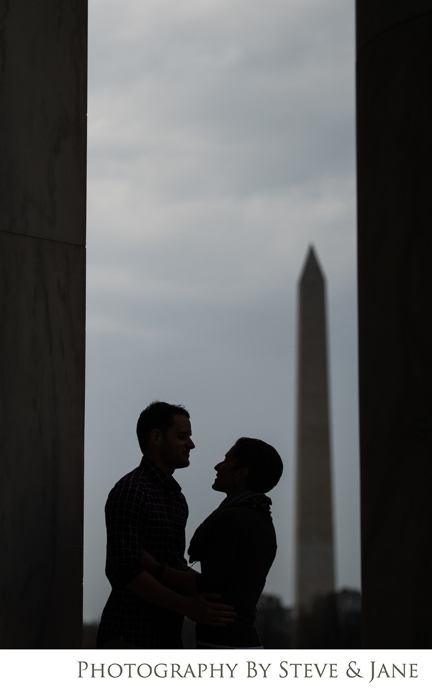 Washington Monument Engagement Portraits 