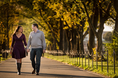 Fall engagement session on the National Mall in DC