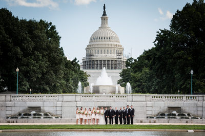 Senate Park Wedding Party Portraits Washington DC 