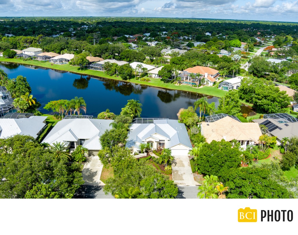 lighthouse point aerial real estate photo