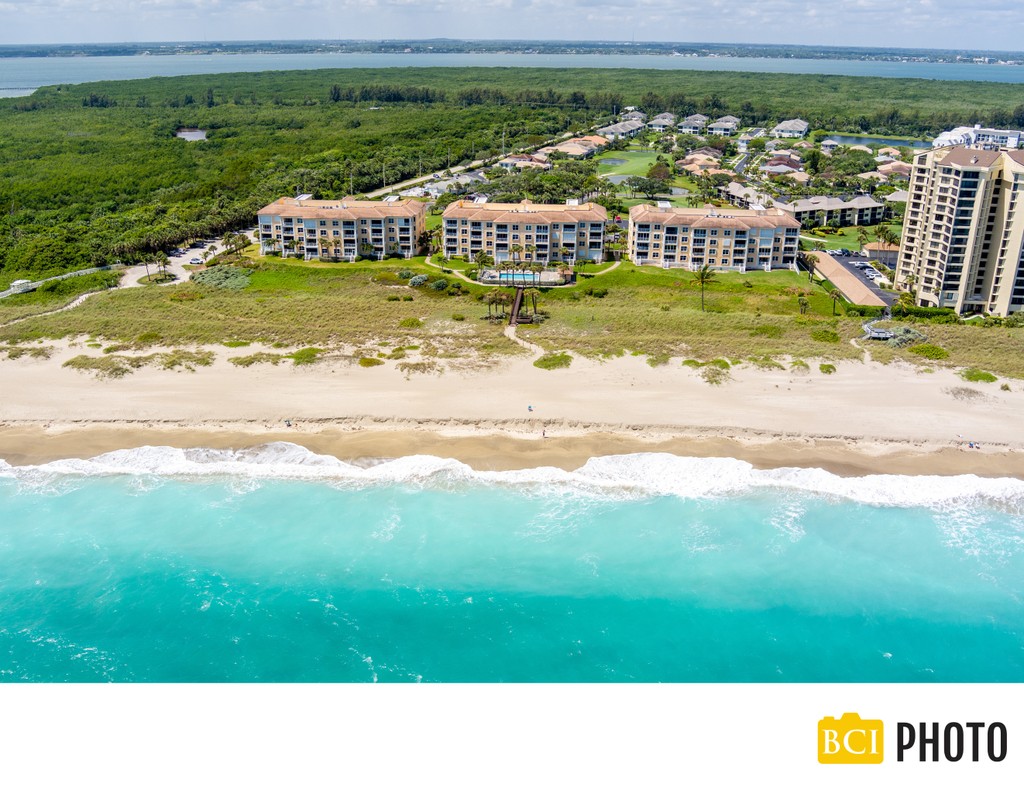 Aerial Oceanfront condo photography 