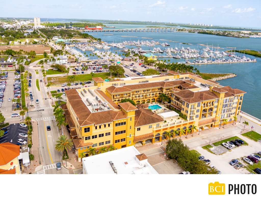 Ft Pierce luxury condo building in this aerial drone shot