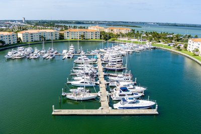 Aerial drone real estate photo taken in ft pierce fl