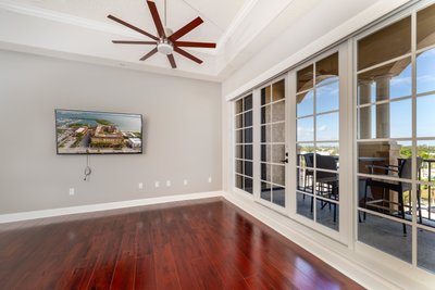 a real estate interior shot of a vacant room in florida