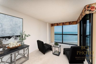 Vacant oceanfront condo enhanced with virtual staging