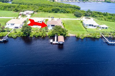 Pt St Lucie waterfront aerial real estate photo