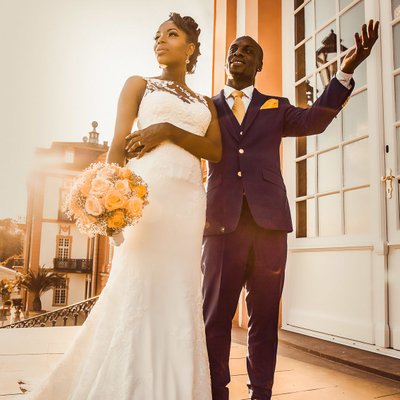 Afrikanische Hochzeit, Brautpaar Shooting