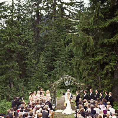 Grouse Mountain luxury forest wedding ceremony