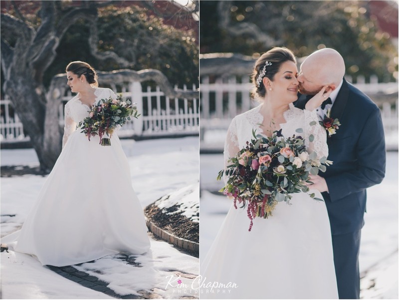 Snowy Wedding Photos in Maine