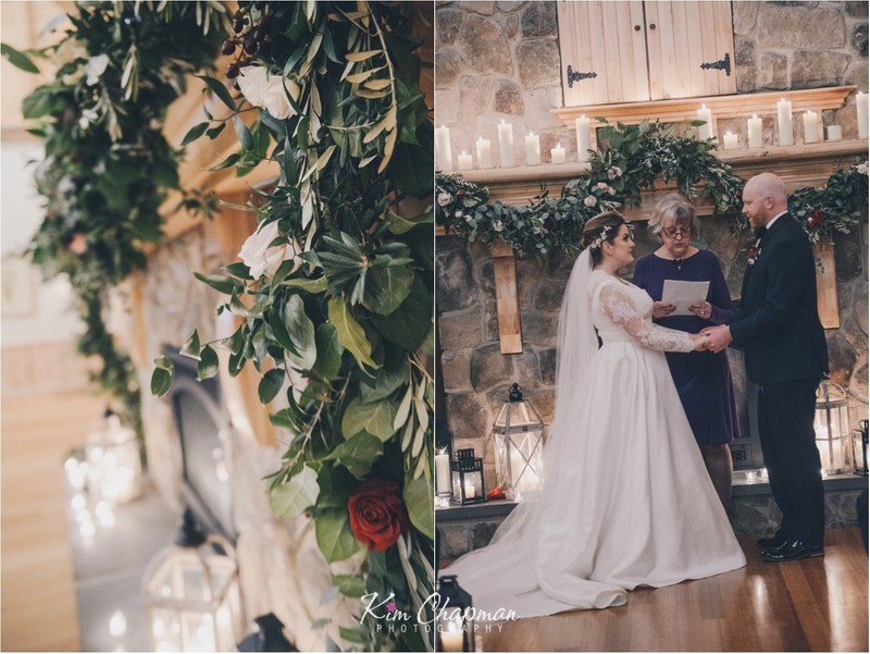 Indoor Wedding Ceremony at Red Barn