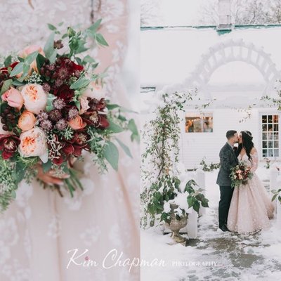 Snowy Wedding in Southern Maine