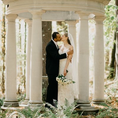 Temple of Peace wedding at Tower Hill Botanical Gardens
