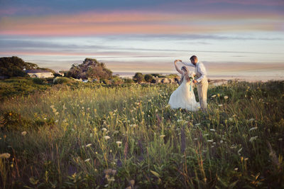 Nonantum Sunset Wedding Photo