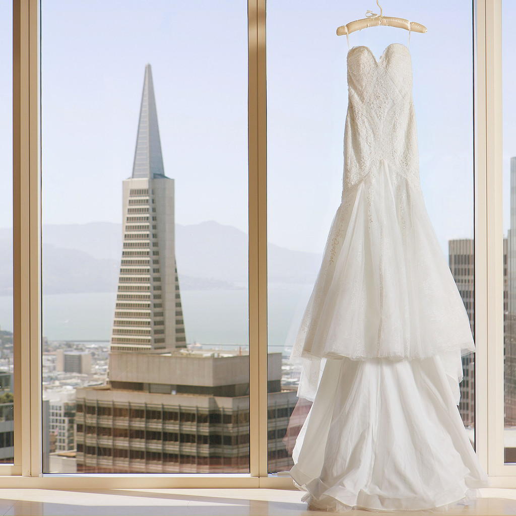 Chanel Wedding Gown Transamerica Building San Francisco