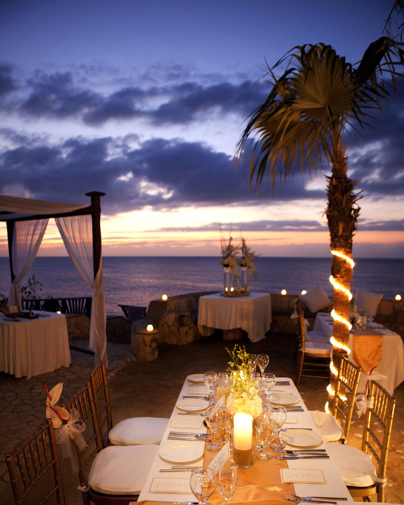 Jamaica Sunset Outdoor Wedding Reception