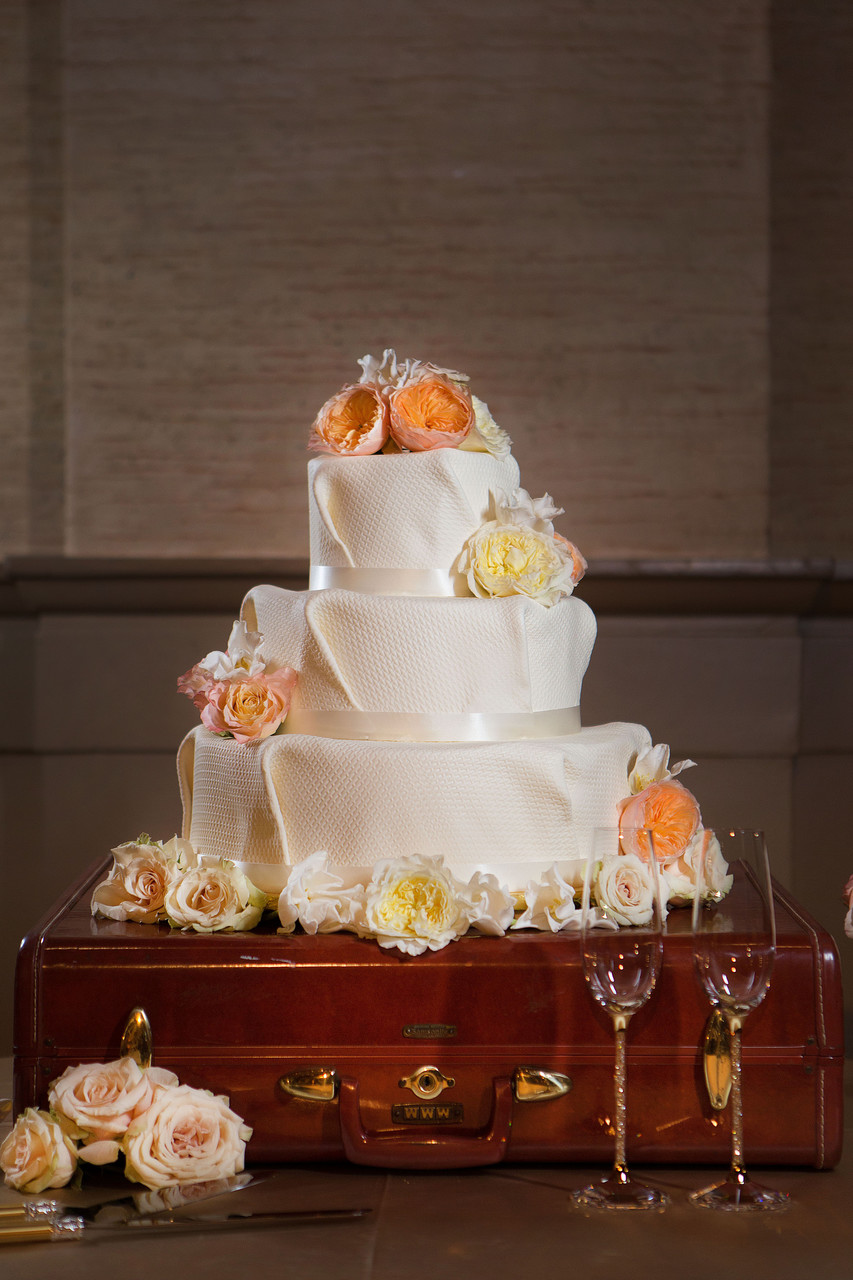 Wedding Cake by the Cakemaker with Folded Fondant