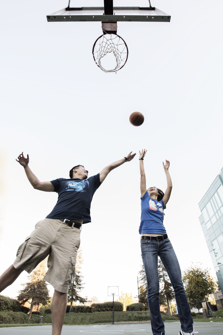 Playing Basketball Sports Engagement Photographer