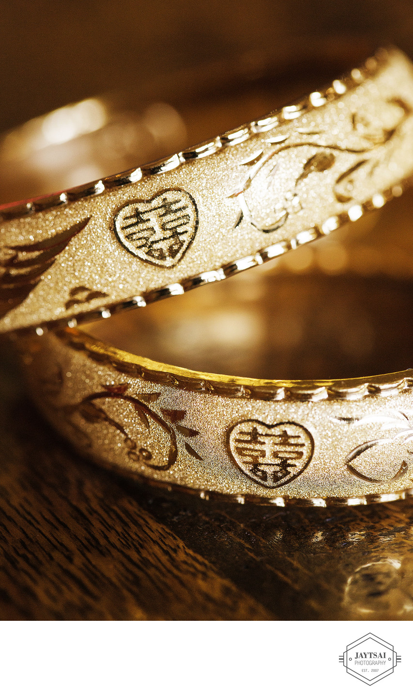 Chinese Double Happiness Gold Bracelet