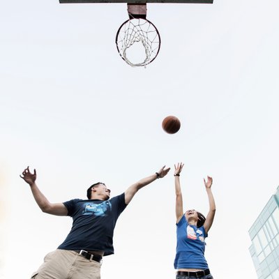 Playing Basketball Sports Engagement Photographer