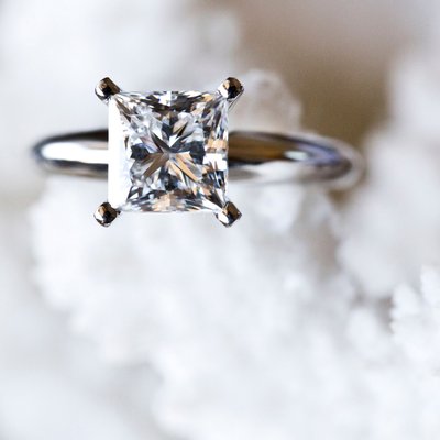 Shimmering Princess Cut Diamond Ring