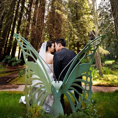 Fairy tale Wedding in the Woods, Butterfly Bench