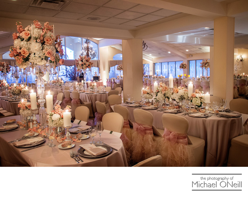Elegant Wedding Reception Ballroom Flowers