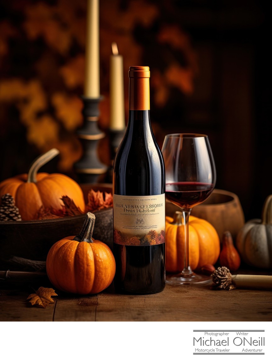 Autumn Harvest Of Fine Red Wine