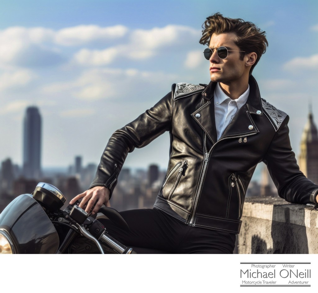 Men's Biker Leather Fashion Images
