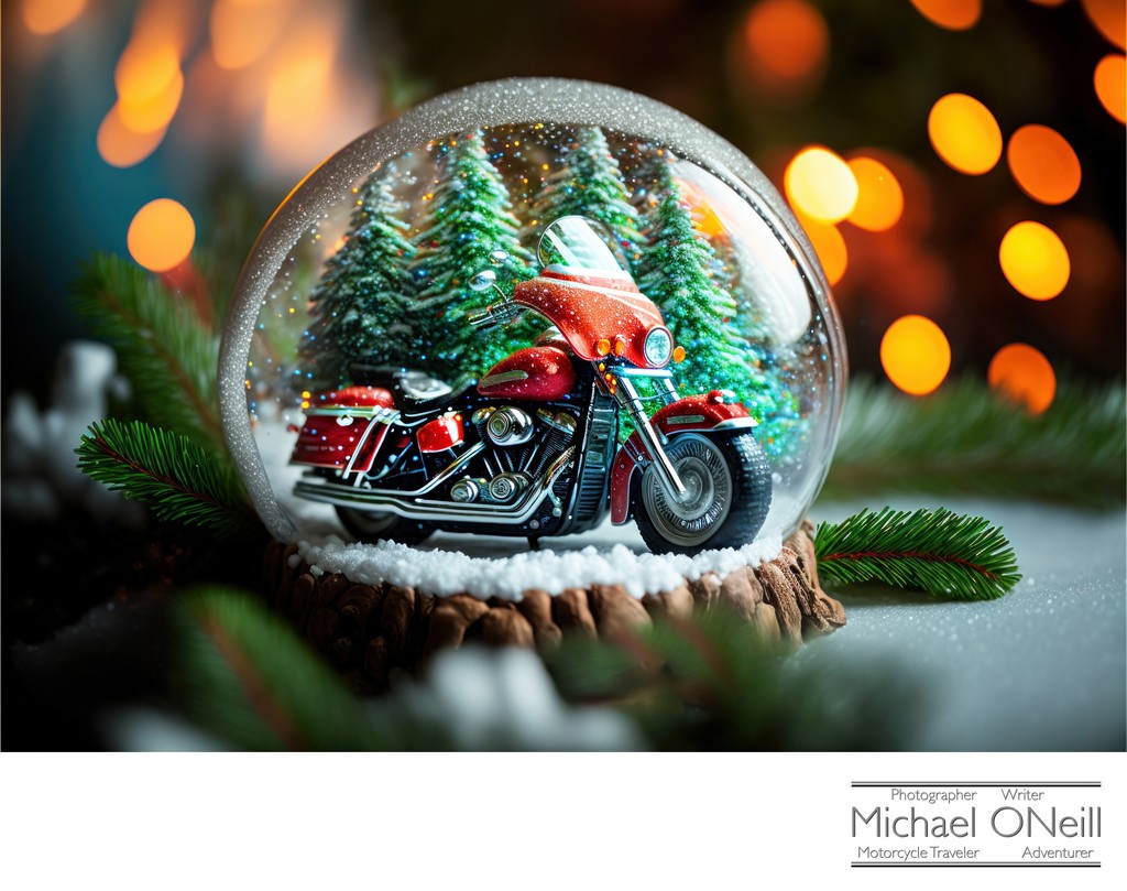 A Christmas Snow Globe Filled With The Perfect Holiday Harley-Davidson