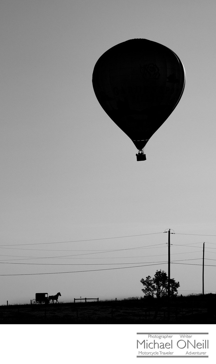 Amish Lifestyle Photography Hot Air Balloon Motorcycling Adventure